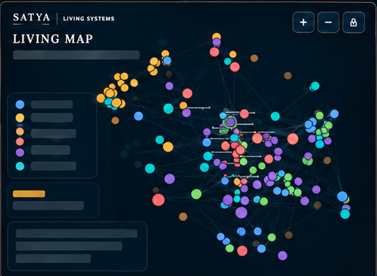The Satya Living Map — a whole-system view of connected relationships